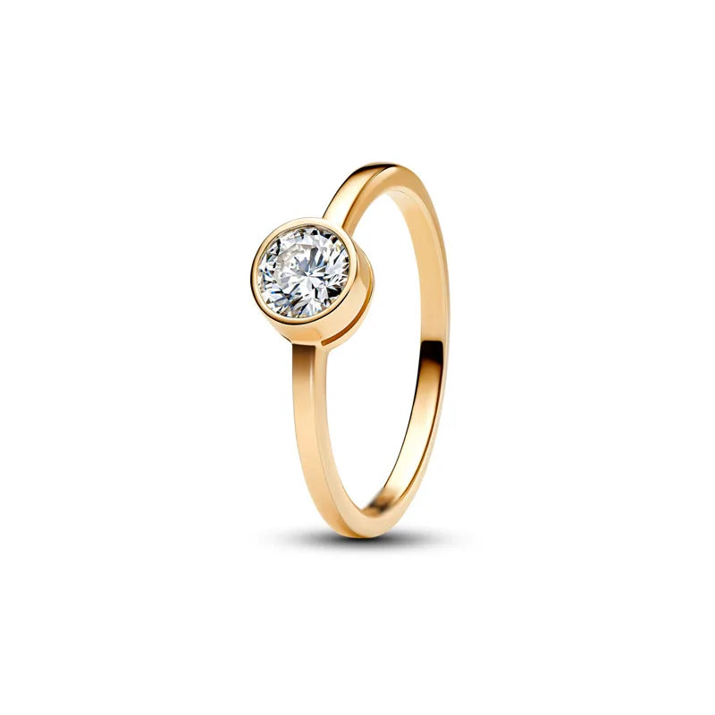 Anel Feminino em Prata 925 com Design Irregular de Coração Oval, Charme Moderno e Pedra Quartzo Fumê