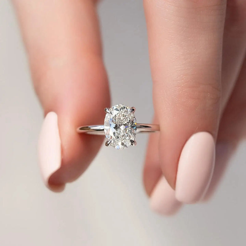 Anel Feminino de Noivado em Prata 925 com Zircão Brilhante 1–8ct, Joia Romântica e Atemporal