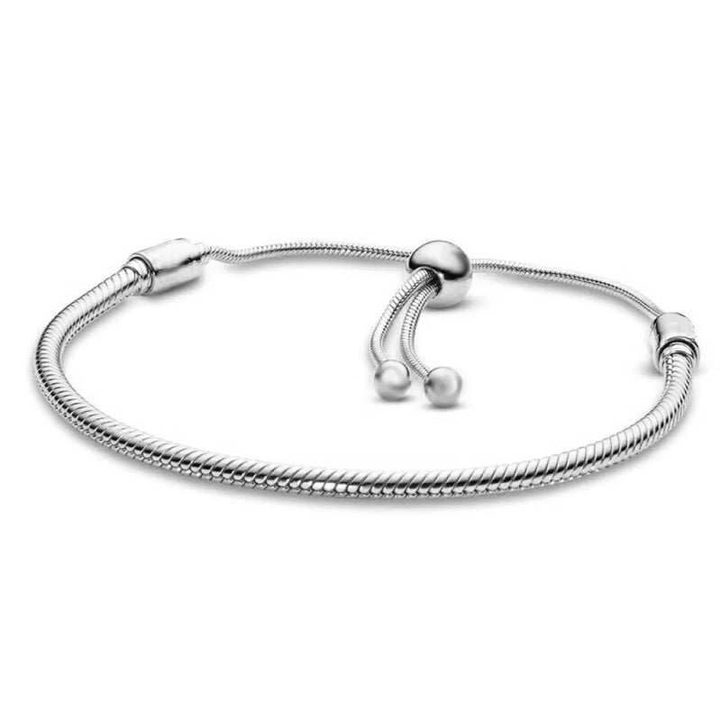 Pulseira Feminina em Prata 925 Ajustável com Zircônia, Joia Atemporal e Elegante para Presentear