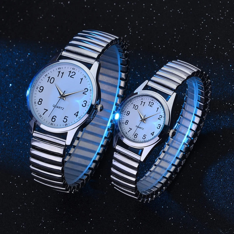 Relógio Unissex de Quartzo Retangular em Aço Inox, Pulseira Metálica Clássica e Design Casual Minimalista