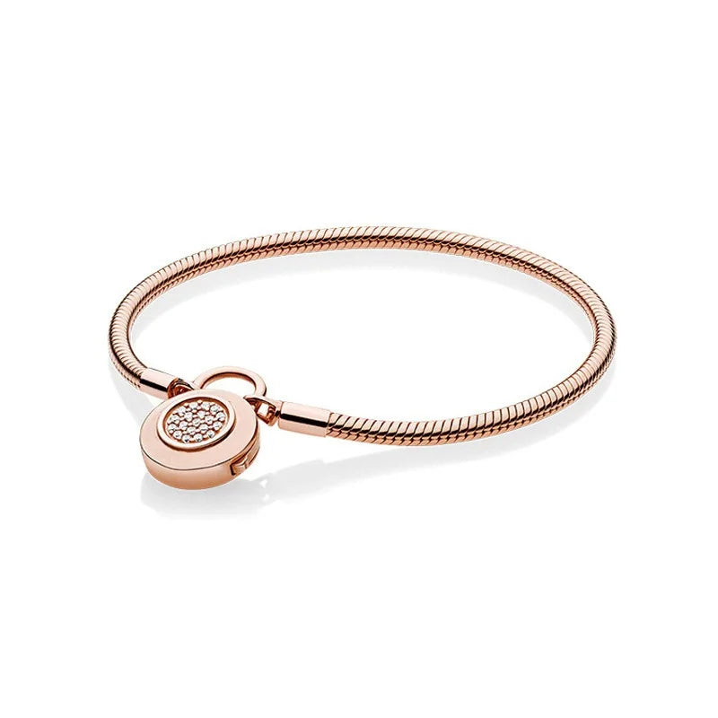 Pulseira Feminina em Prata 925 Ajustável com Zircônia, Joia Atemporal e Elegante para Presentear
