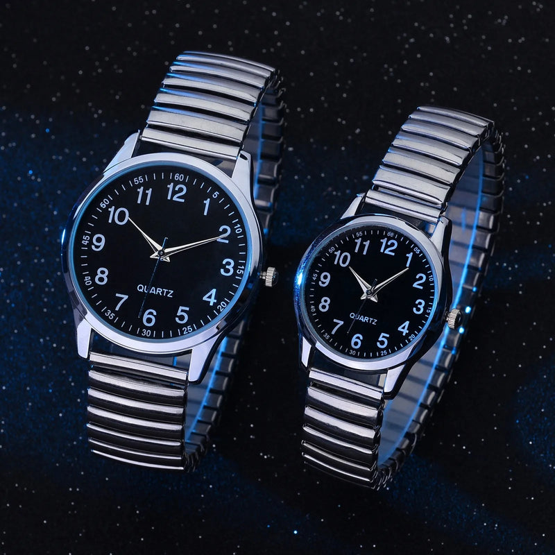 Relógio Unissex de Quartzo Retangular em Aço Inox, Pulseira Metálica Clássica e Design Casual Minimalista