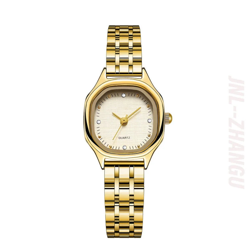 Relógio Feminino Luxo 23mm com Pulseira em Aço Inox, Fecho Borboleta e Resistência à Água 3 BAR