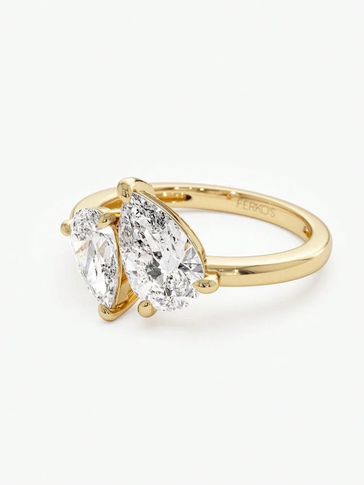 Anel Feminino em Prata 925 com Pedra Gota de Água CZ, Brilho Deslumbrante para Casamento e Festas