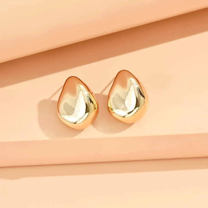 Brincos Geométricos Irregulares Minimalistas, Design Moderno e Autêntico para Mulheres Estilosas