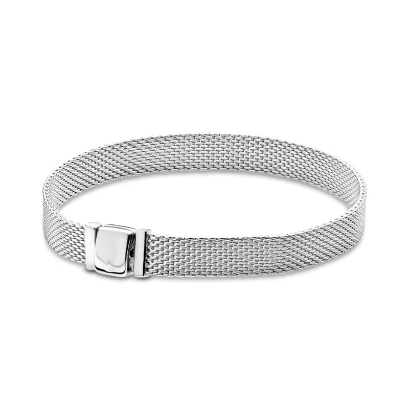 Pulseira Feminina em Prata 925 Ajustável com Zircônia, Joia Atemporal e Elegante para Presentear