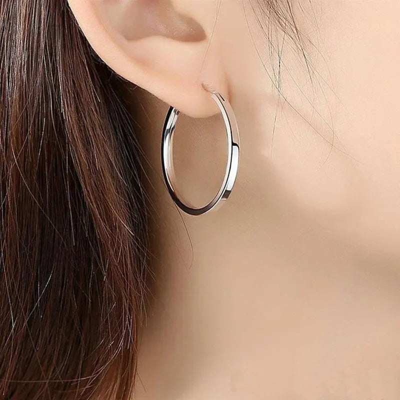 Brincos de Argola Grandes em Aço Inoxidável 316L, Luxo Moderno e Resistência Superior para Mulheres Elegantes