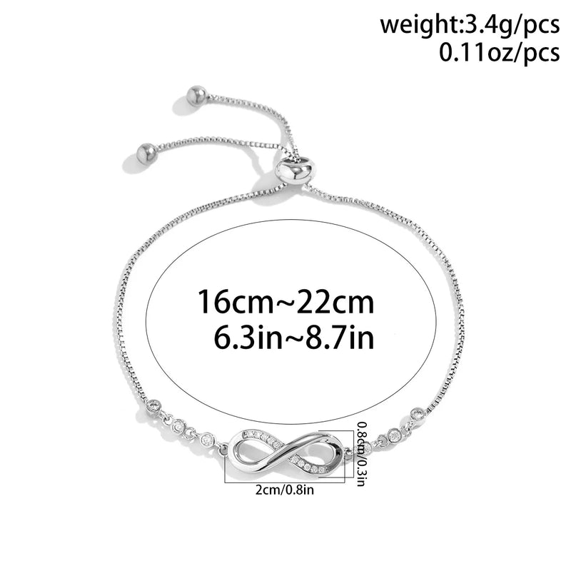 Pulseira Feminina em Prata 925 com Cristal, Design Vintage Ajustável com Detalhes de Nó e Charme Sofisticado