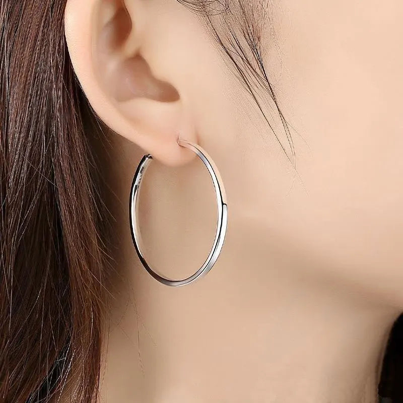 Brincos de Argola Grandes em Aço Inoxidável 316L, Luxo Moderno e Resistência Superior para Mulheres Elegantes