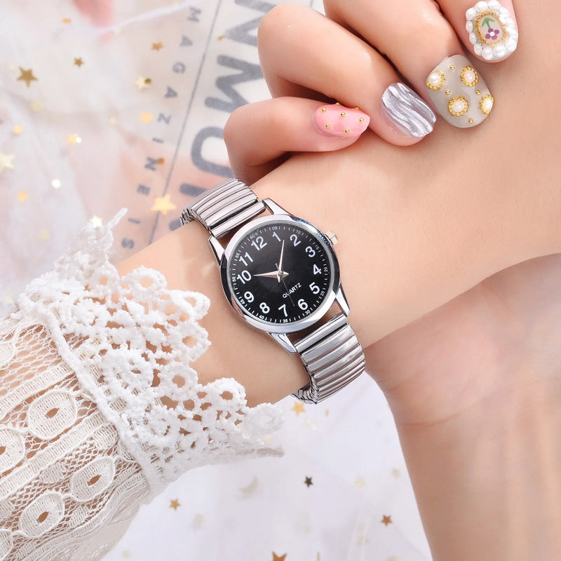 Relógio Unissex de Quartzo Retangular em Aço Inox, Pulseira Metálica Clássica e Design Casual Minimalista