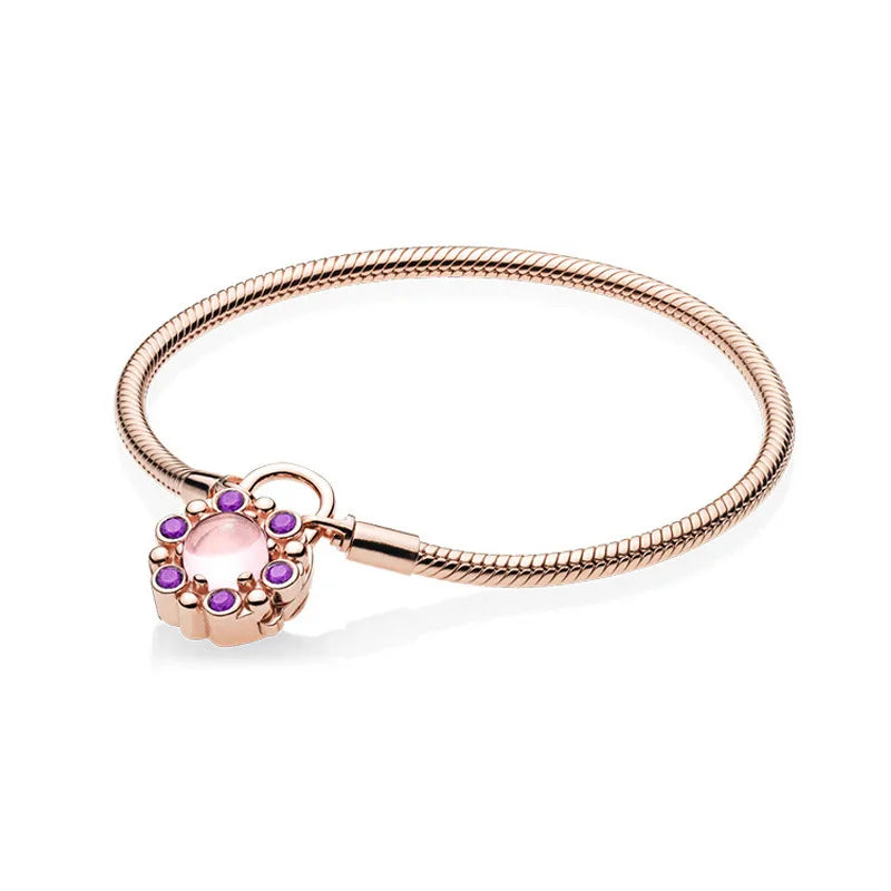 Pulseira Feminina em Prata 925 Ajustável com Zircônia, Joia Atemporal e Elegante para Presentear
