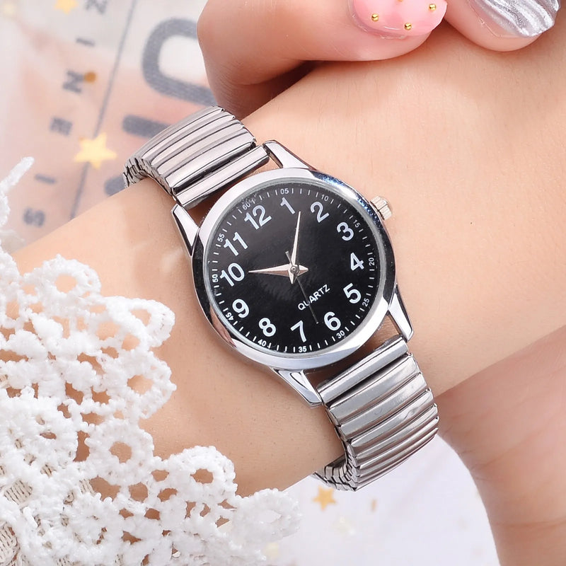 Relógio Unissex de Quartzo Retangular em Aço Inox, Pulseira Metálica Clássica e Design Casual Minimalista