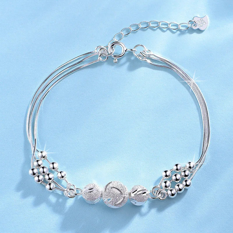 Pulseira Feminina em Prata 925 com Cristal, Design Vintage Ajustável com Detalhes de Nó e Charme Sofisticado
