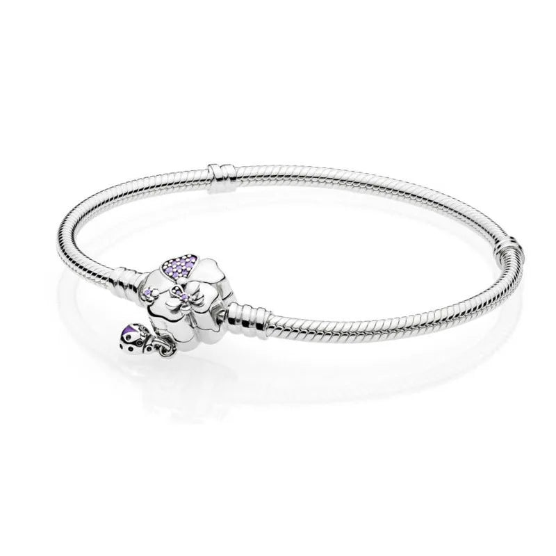 Pulseira Feminina em Prata 925 Ajustável com Zircônia, Joia Atemporal e Elegante para Presentear