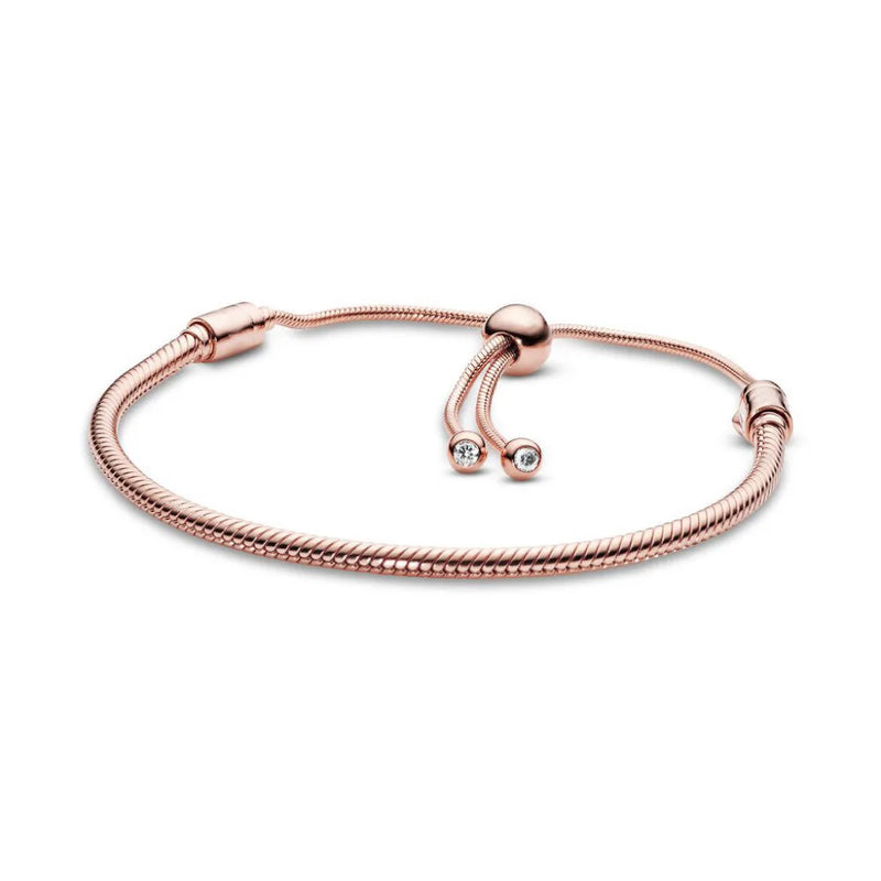 Pulseira Feminina em Prata 925 Ajustável com Zircônia, Joia Atemporal e Elegante para Presentear