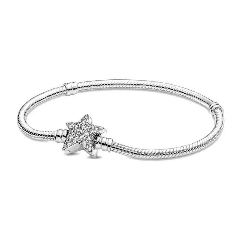 Pulseira Feminina em Prata 925 Ajustável com Zircônia, Joia Atemporal e Elegante para Presentear