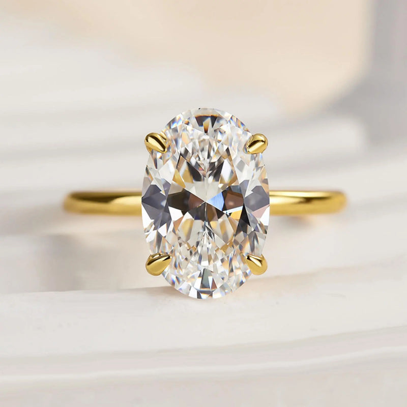 Anel Feminino de Noivado em Prata 925 com Zircão Brilhante 1–8ct, Joia Romântica e Atemporal