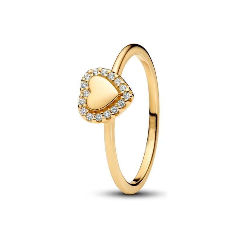 Anel Feminino em Prata 925 com Design Irregular de Coração Oval, Charme Moderno e Pedra Quartzo Fumê