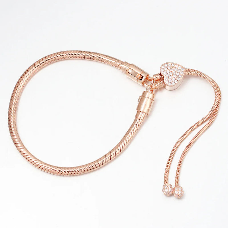 Pulseira Feminina em Prata 925 Ajustável com Zircônia, Joia Atemporal e Elegante para Presentear