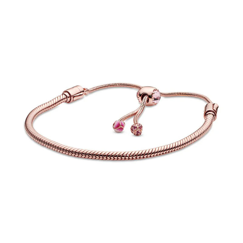 Pulseira Feminina em Prata 925 Ajustável com Zircônia, Joia Atemporal e Elegante para Presentear