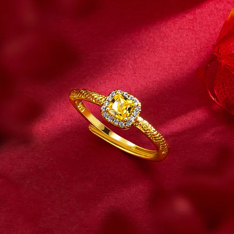 Conjunto de Luxo Feminino em Ouro 24K com Diamante Natural, Joias Exclusivas de Alto Padrão